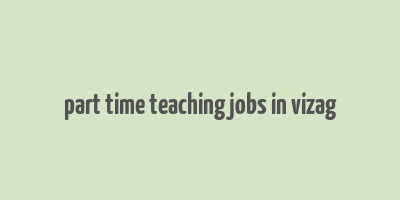 part time teaching jobs in vizag