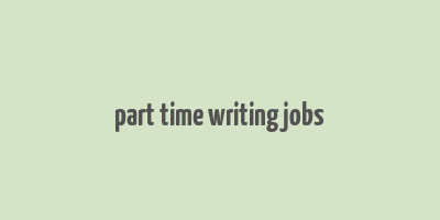 part time writing jobs