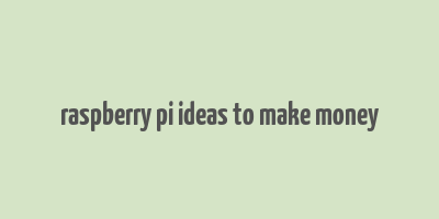 raspberry pi ideas to make money