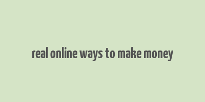 real online ways to make money