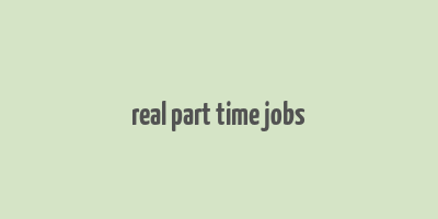 real part time jobs