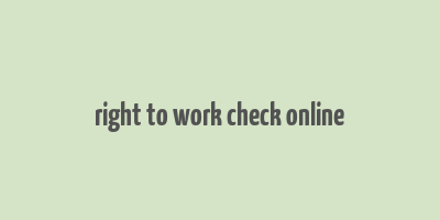 right to work check online