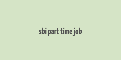 sbi part time job