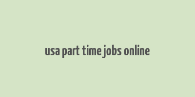 usa part time jobs online