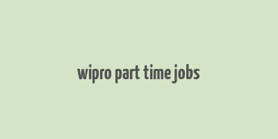 wipro part time jobs