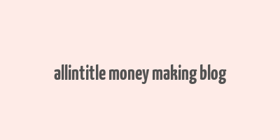 allintitle money making blog