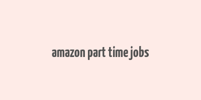 amazon part time jobs