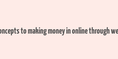 best concepts to making money in online through websites