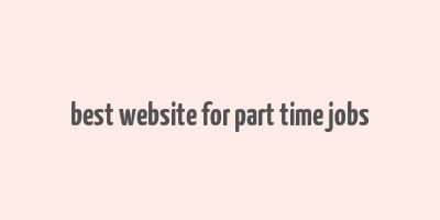 best website for part time jobs