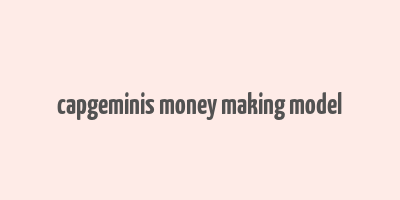 capgeminis money making model