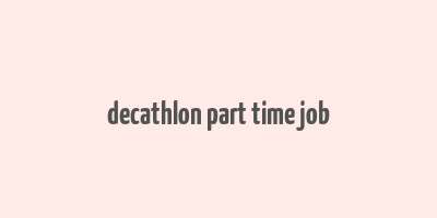 decathlon part time job