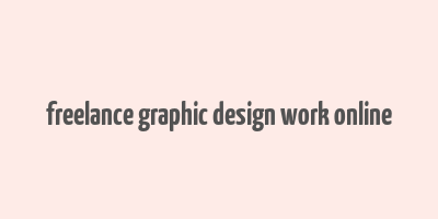 freelance graphic design work online