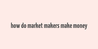 how do market makers make money