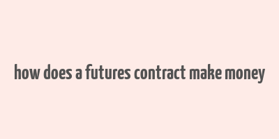 how does a futures contract make money