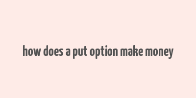 how does a put option make money