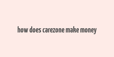 how does carezone make money