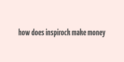 how does inspirock make money