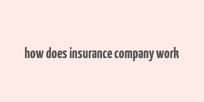 how does insurance company work