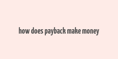 how does payback make money