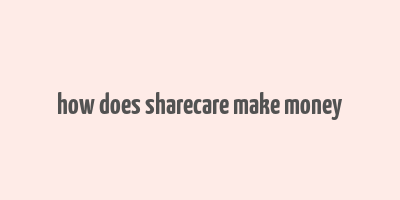 how does sharecare make money