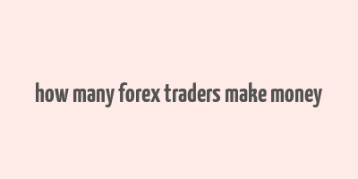 how many forex traders make money