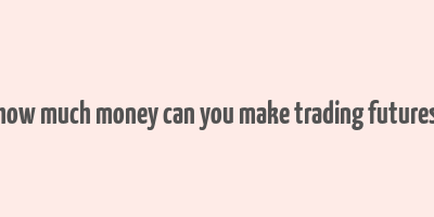 how much money can you make trading futures