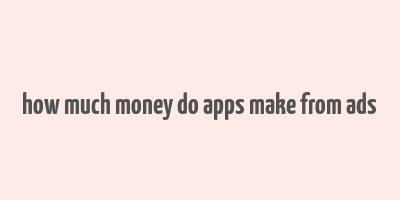 how much money do apps make from ads