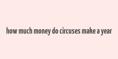 how much money do circuses make a year