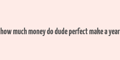 how much money do dude perfect make a year