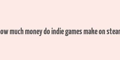 how much money do indie games make on steam