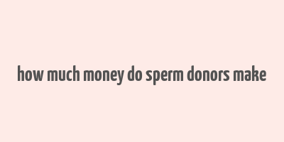 how much money do sperm donors make