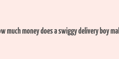 how much money does a swiggy delivery boy make