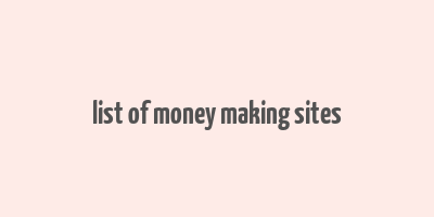 list of money making sites