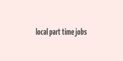 local part time jobs