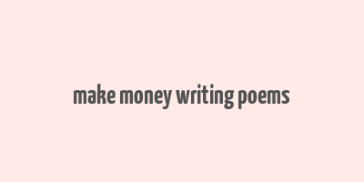 make money writing poems