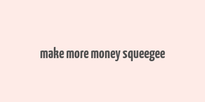 make more money squeegee