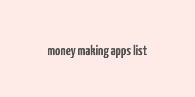 money making apps list