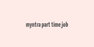 myntra part time job