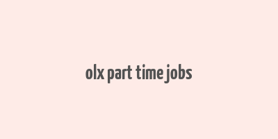 olx part time jobs