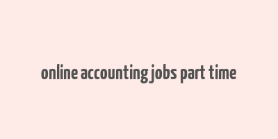 online accounting jobs part time