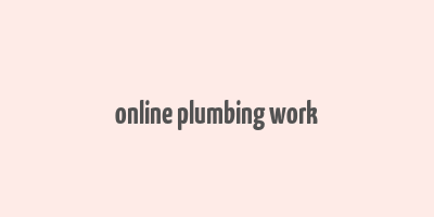 online plumbing work