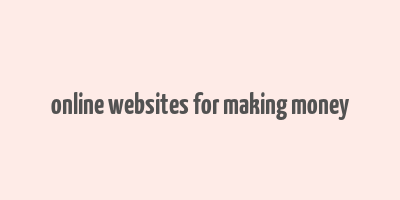 online websites for making money