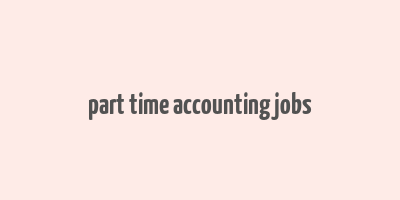 part time accounting jobs