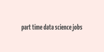 part time data science jobs