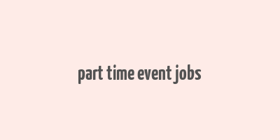 part time event jobs