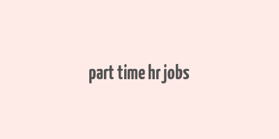 part time hr jobs