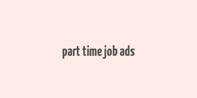 part time job ads