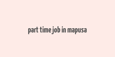 part time job in mapusa