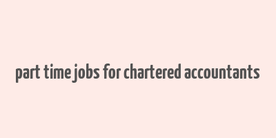 part time jobs for chartered accountants