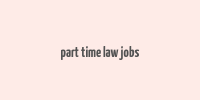 part time law jobs